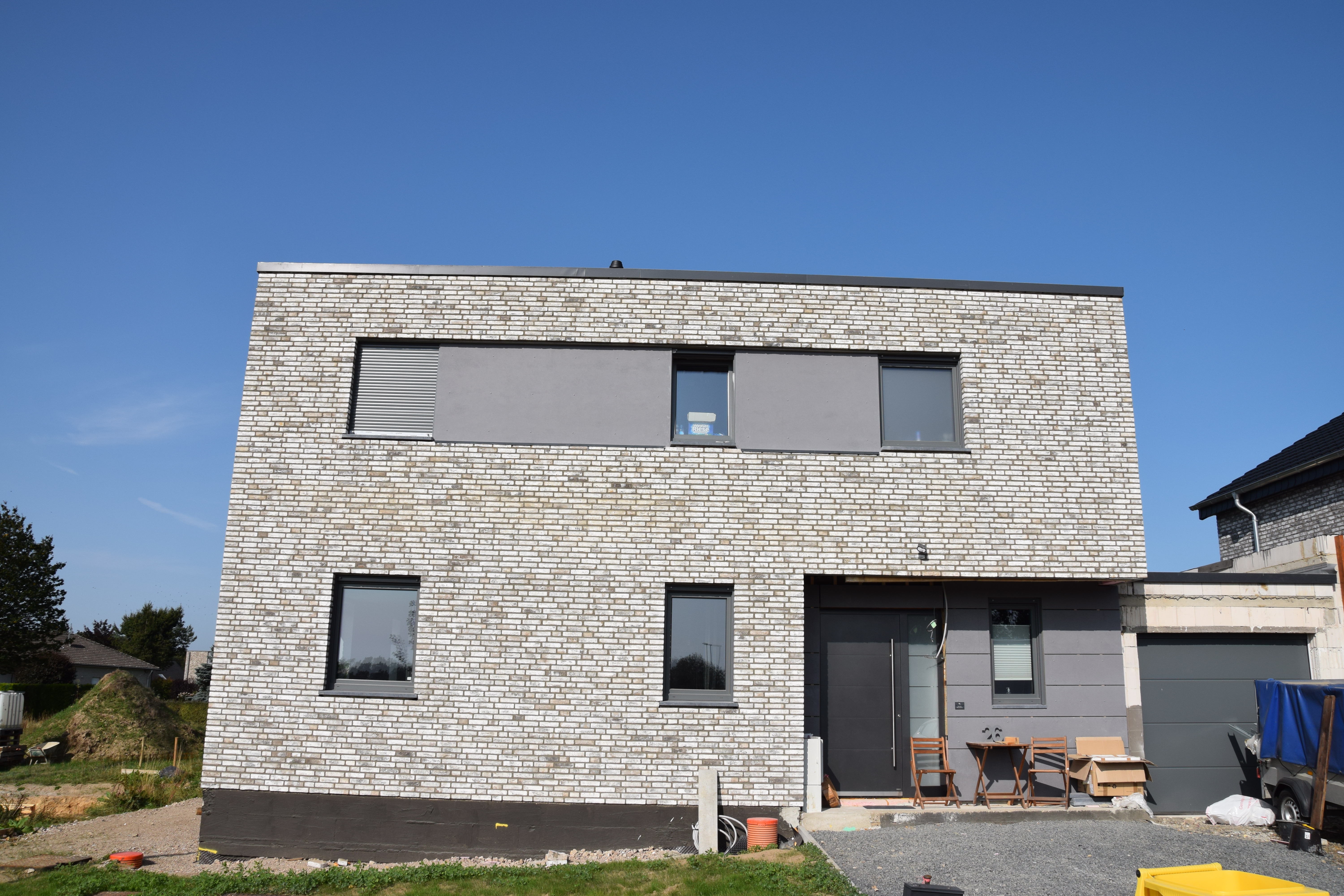 Villa with flat roof Lichtenbusch Raeren - Front view (cover) - Danphil-Construction Contractor