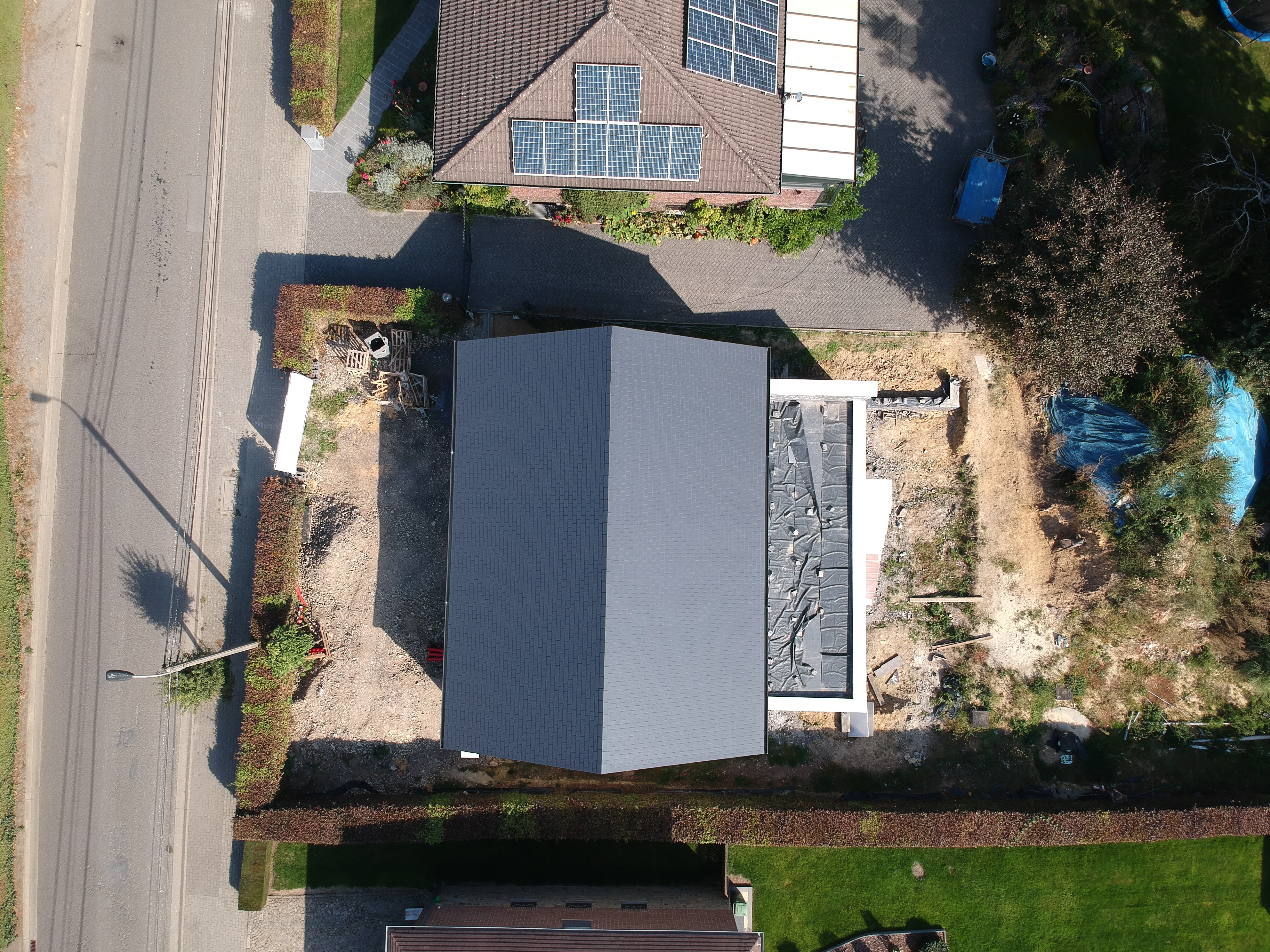 Villa with natural stone Lontzen - Top view - Danphil-Construction Contractor